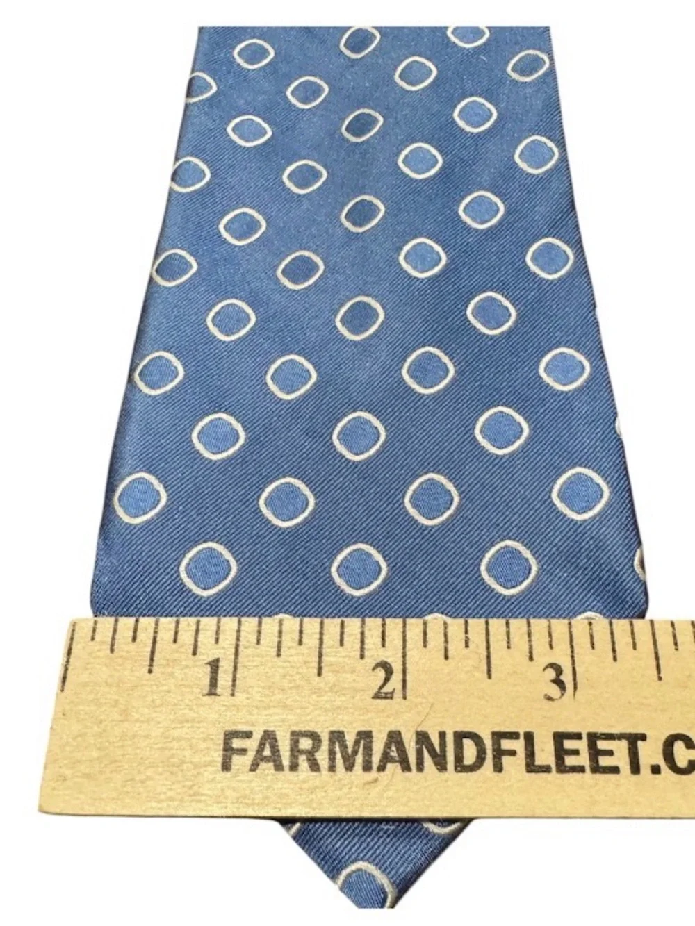 Paul Fredrick Blue Polka Dot 100% Silk Neck Tie